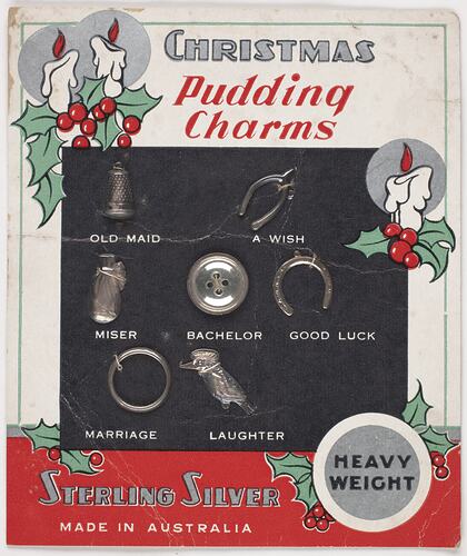 vintage christmas pudding charms